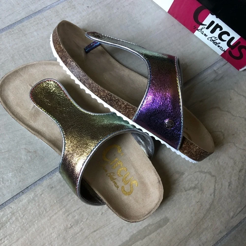 Circus- Sam Edelman Britney glitz opalescent metallic sandal. Size 12